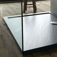 Piatto Doccia in Acrilico Fosterberg Floret 3 Antracite 80x120 cm