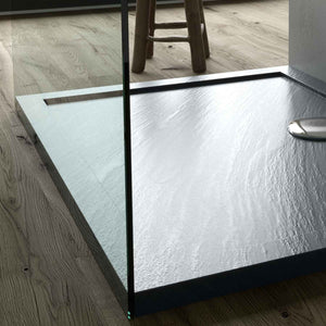 Piatto Doccia in Acrilico Fosterberg Floret 3 Antracite 80x120 cm