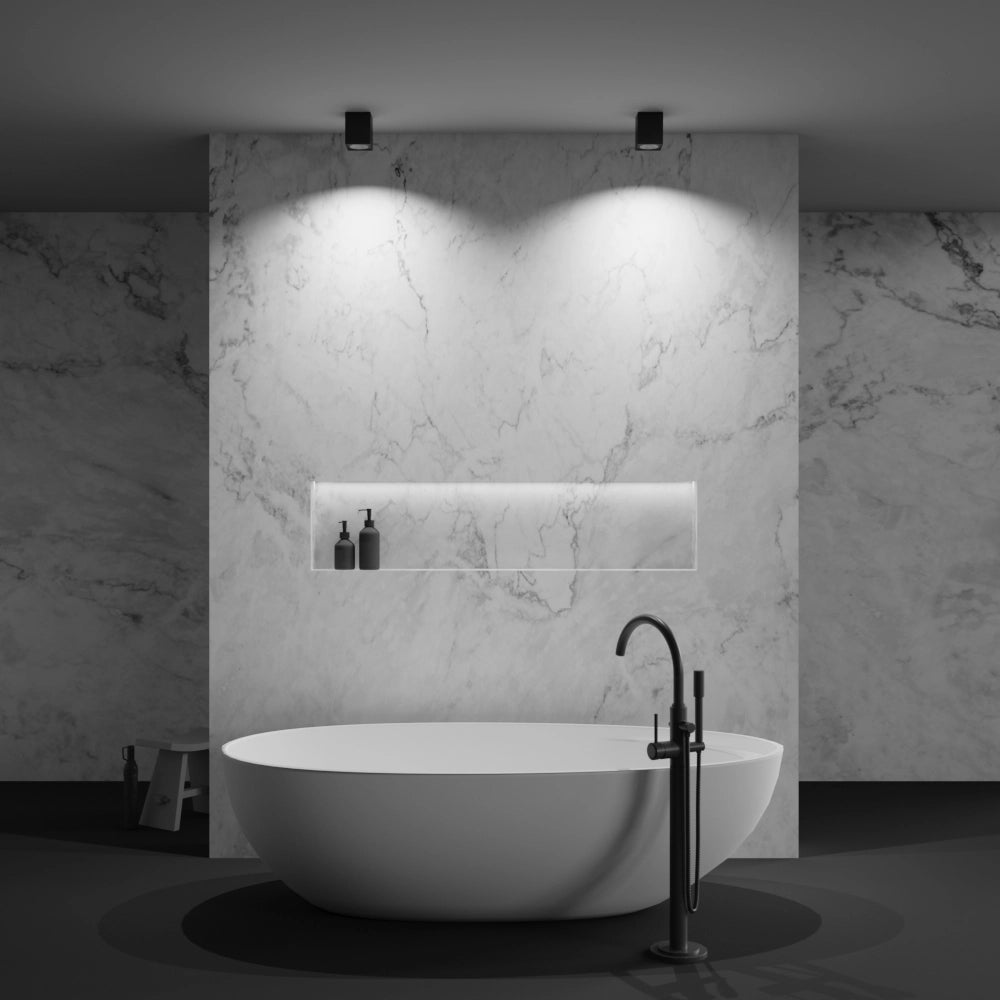 Maytoni Zoom plafoniera nera alluminio GU10 IP65 C029CL-01B