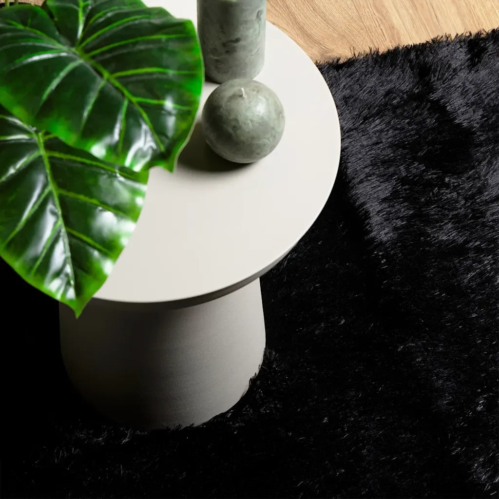 Tappeto Shaggy a Pelo Lungo NAVARRA Nero 120x170 cm poliestere