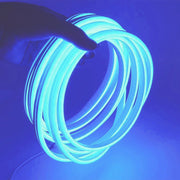 Striscia LED neon flessibile flex ribbon impermeabile 12V luce esterni decorazione insegne tubo luminoso IP65 CELESTE