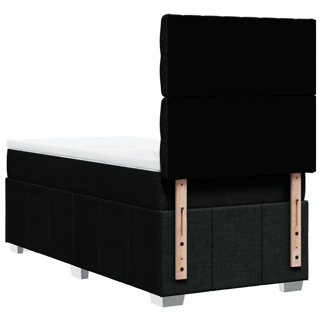 Giroletto a Molle con Materasso Nero 80x200 cm inTessuto 3291504