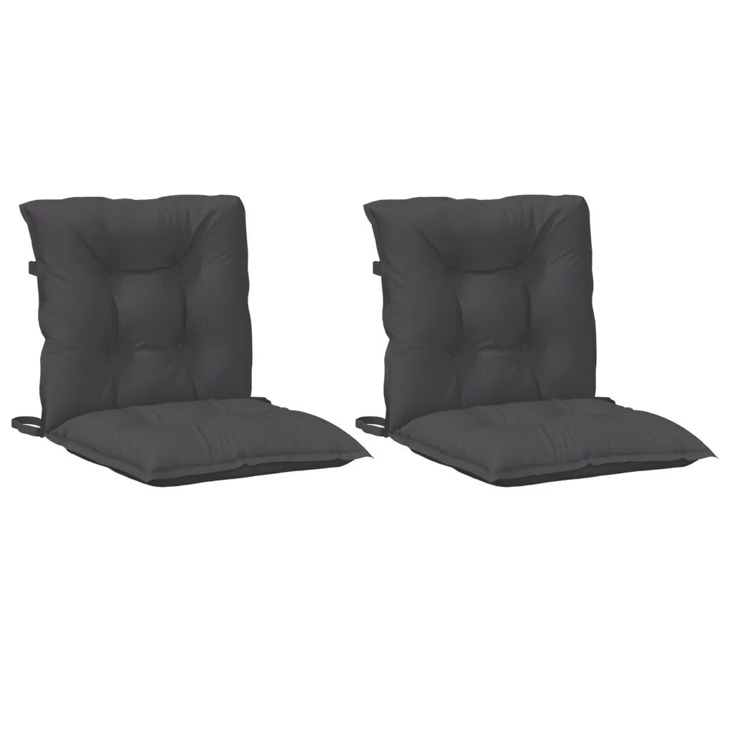 Cuscini Sedia Schiena Bassa 2 pz Antracite Mélange 100x50x7 cm 4002376
