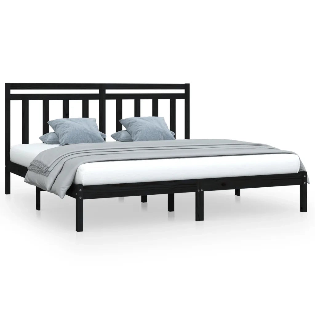 Giroletto Nero in Legno Massello 200x200 cm 3105274