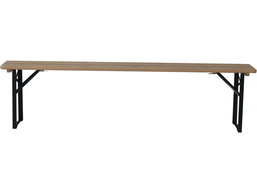 Tavolo da giardino pieghevole da brasserie con 2 panche "Lisbon" - 176 x 46 x 75 cm - Marrone