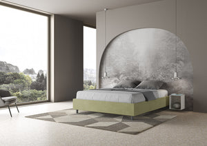 Letto Matrimoniale Sommier 160x210 cm con Rete Azelia Tè Verde