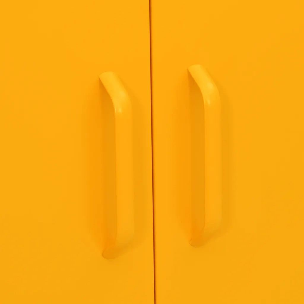 Armadietto Giallo Senape 80x35x101,5 cm in Acciaio 336164