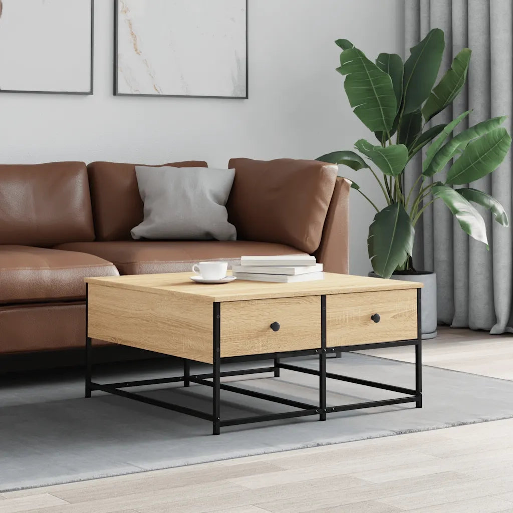 Tavolino da salotto | Tavolino da caff¨¨ | Tavolino da Soggiorno Rovere Sonoma 80x80x40 cm Legno Multistrato