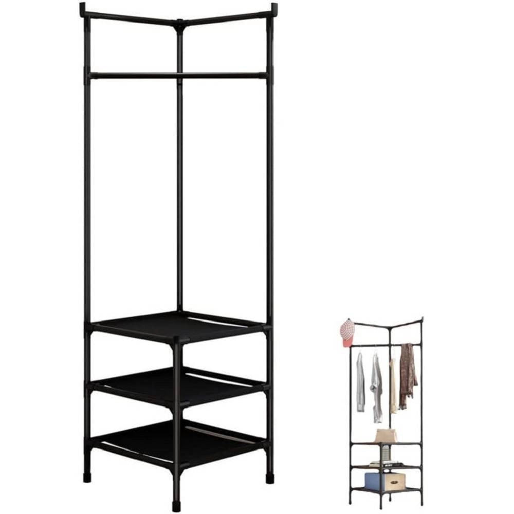 Trade Shop - Appendiabiti Ad Angolo In Metallo Armadio Organizer Abbigliamento Retrò Espositore -