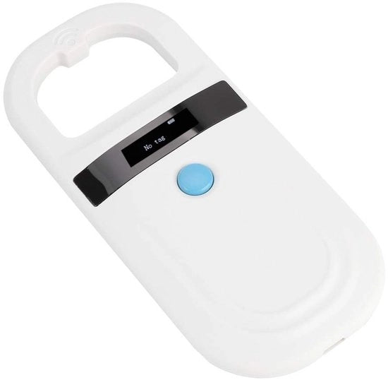 Scanner di microchip universale ricaricabile per animali - compatta e facile da usare - bianca - microchip per cani - identificazione di animali