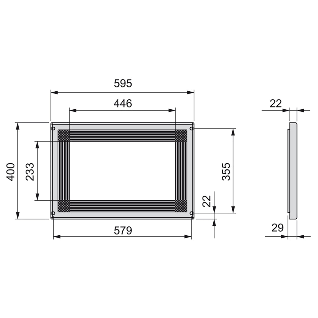 Cornice per Incasso di Forno a Microonde in Mobile da Cucina 60 cm in Plastica Emuca Bianca