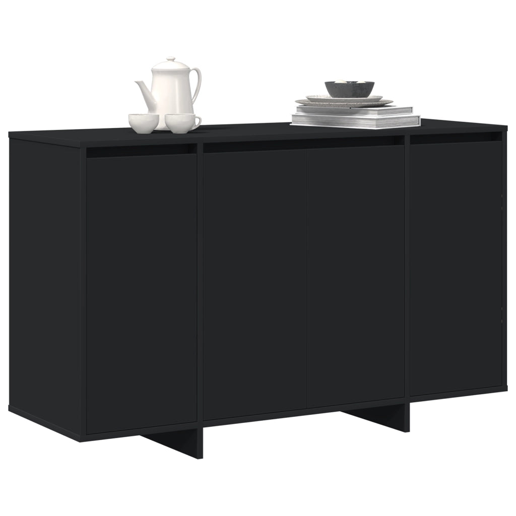 Credenza Nera Nero Legno ingegnerizzato 120 x 41 x 75 cm