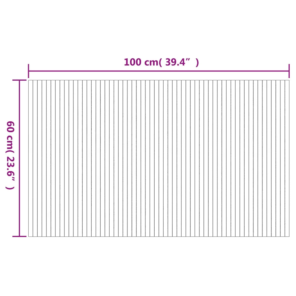 Tappeto Rettangolare Marrone Scuro 60x100 cm in Bambù 376713