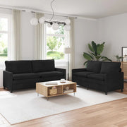 Set di divani 2 pcs Nero Velluto