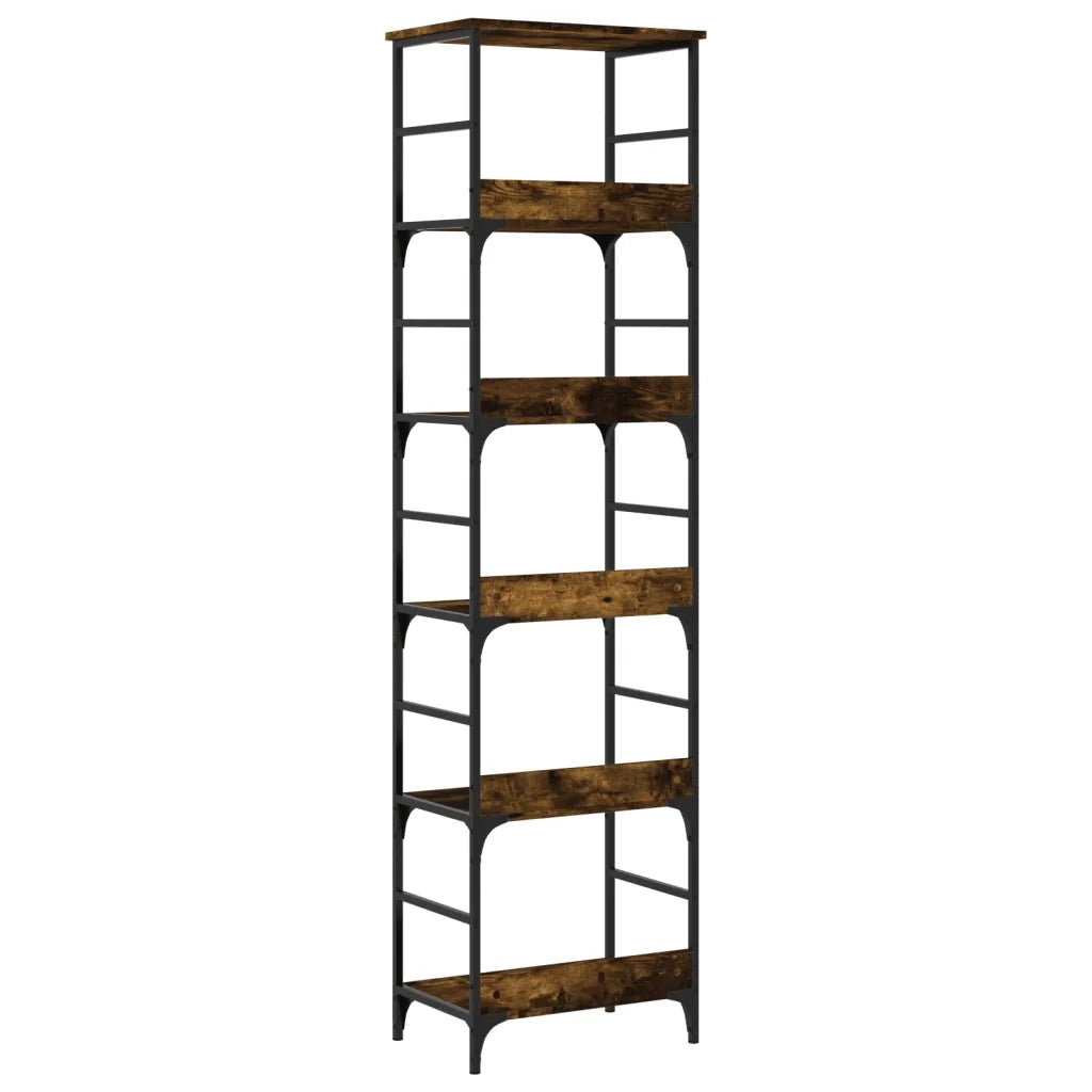 Libreria Rovere Fumo 50x33x188,5 cm in Legno Multistrato 835281