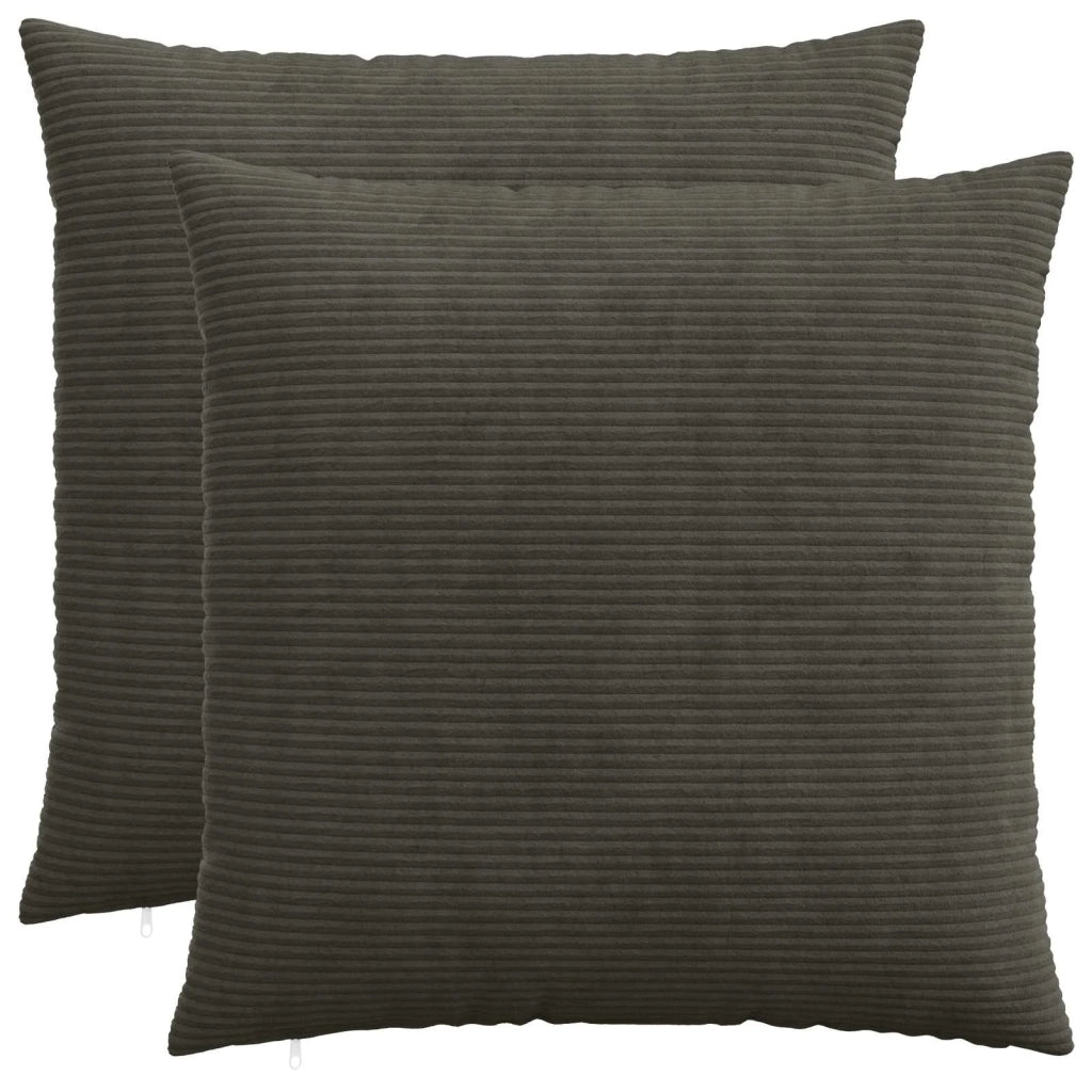 Federa 2 pcs HEERLEN Antracite 55 x 55 cm corduroy 912297