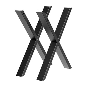 Base per tavolo 72x60 cm con gambe tavolo a forma di X colore nero