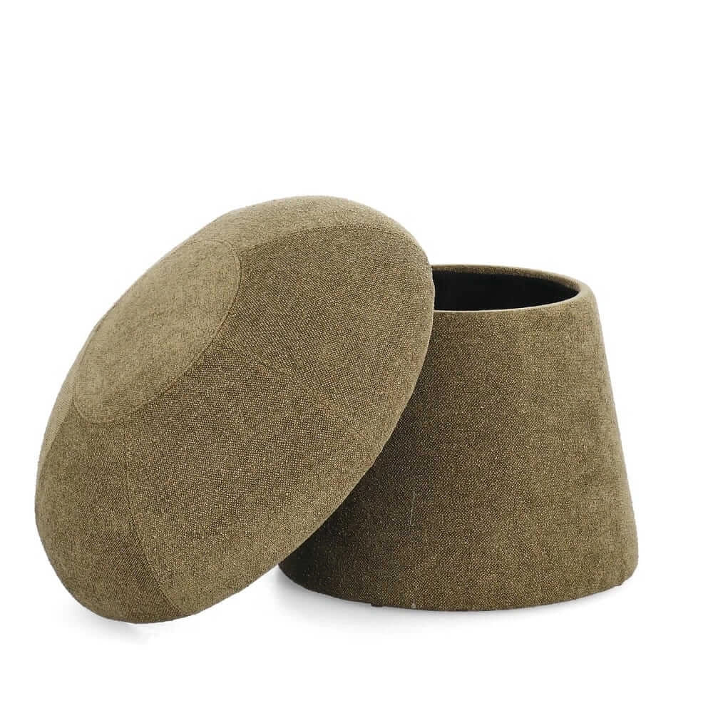 Pouf a Fungo in Tessuto Ciniglia Design Moderno - CELINE