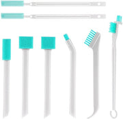 Set di spazzole multifunzionali - 8 pezzi - Spazzola angolare/spazzola a setole - Spazzole a spugna - Spazzola per angoli stretti - Blu - Adatto per spazi stretti - Spazzola a setole per angoli