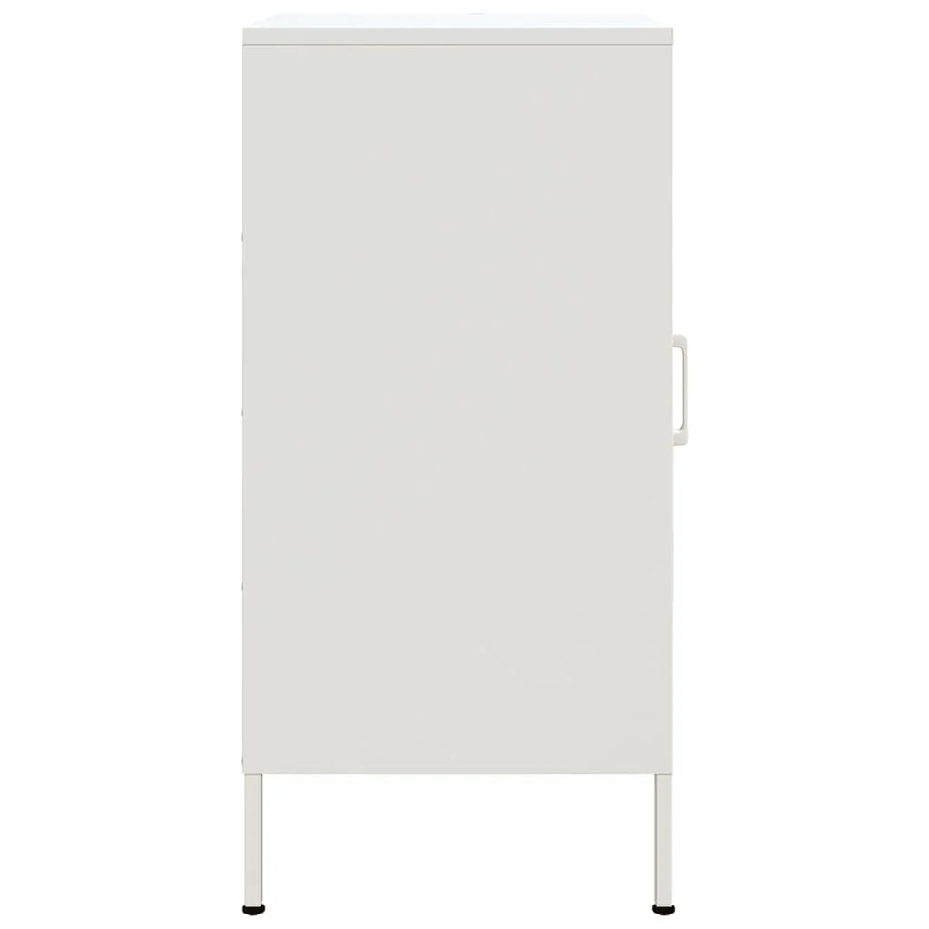 Buffet credenza cassettiera armadio mobile contenitore organizer per cucina soggiorno salotti set da 2 36 x 39 x 79 cm acciaio bianco 02_0036656