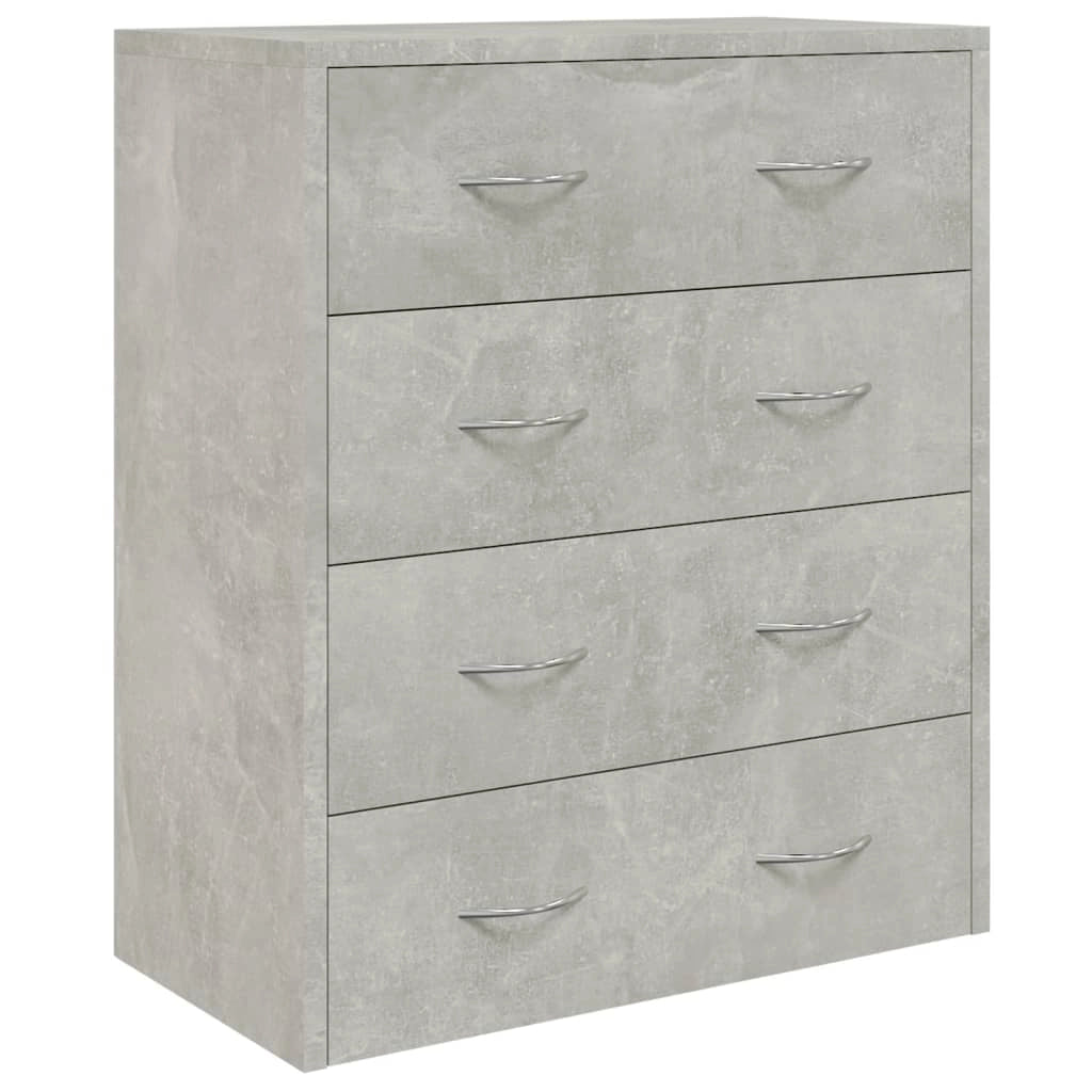 Buffet credenza cassettiera mobiletto mobile contenitore organizer per cucina soggiorno salotto con 4 cassetti 60 x 30,5 x 71 cm grigio cemento 02_0029753