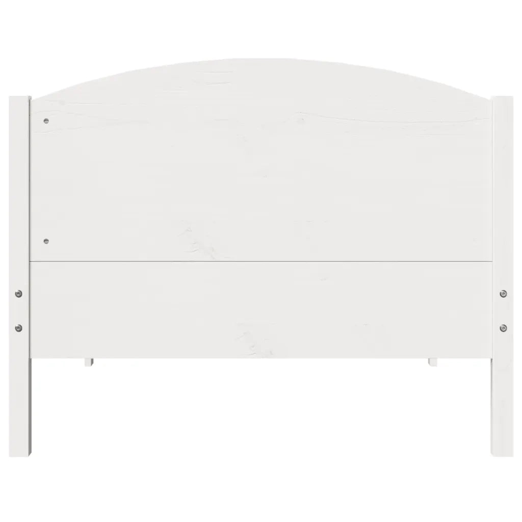 Letto senza Materasso Bianco 90x200 cm Legno Massello di Pino 3306244