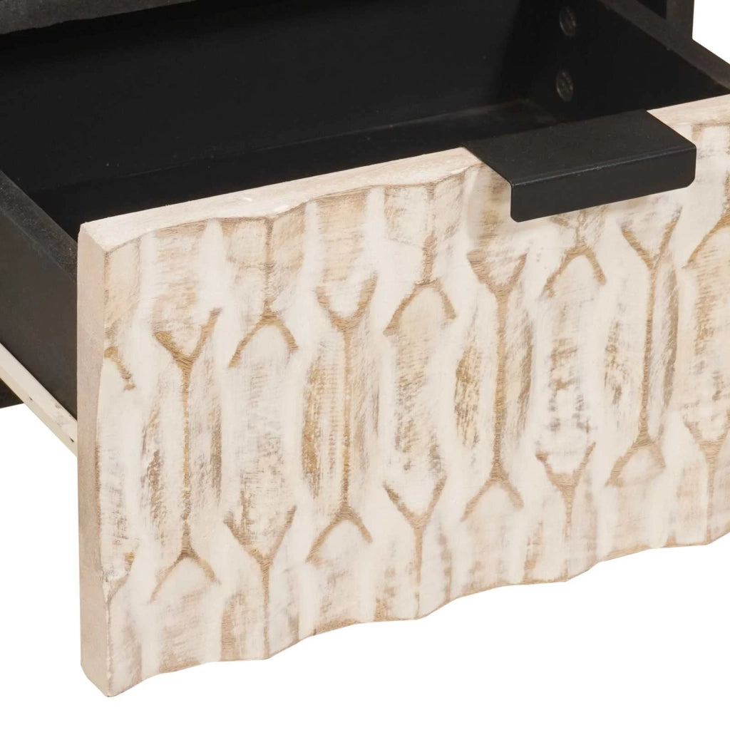 Armadio da Notte con cassetto 2 pcs Bianco 40 x 33 x 46 cm