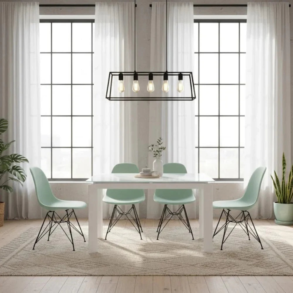 Tavolo da pranzo allungabile in vetro temperato bianco Function 120-170x80 cm fino a 8 posti | Duzzle