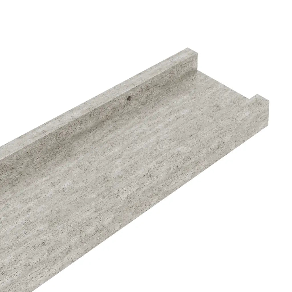 Mensole da Parete 2 pz Grigio Cemento 100x9x3 cm 326702