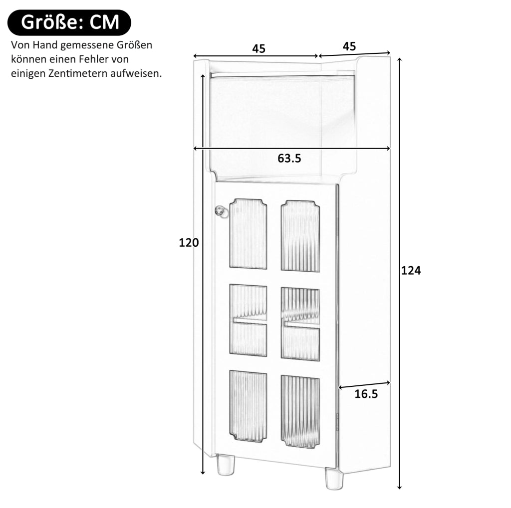 Mobile angolare nero con LED, ripiani aperti e vetrina in MDF