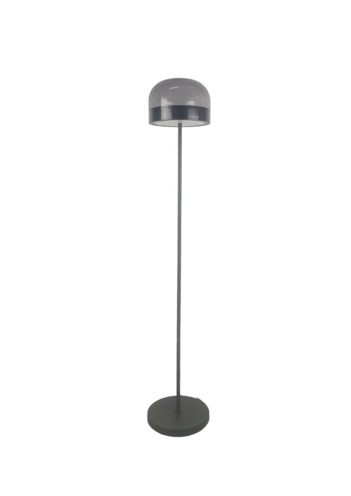 Lampada da terra nera vetro fumé LED CCT 20W Xelira