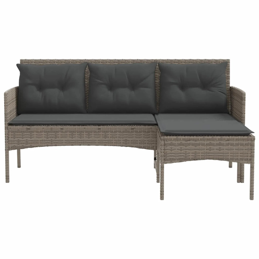 Set Divano da Giardino con cuscino 2 pz | Set Salotto da Giardino polyrattan