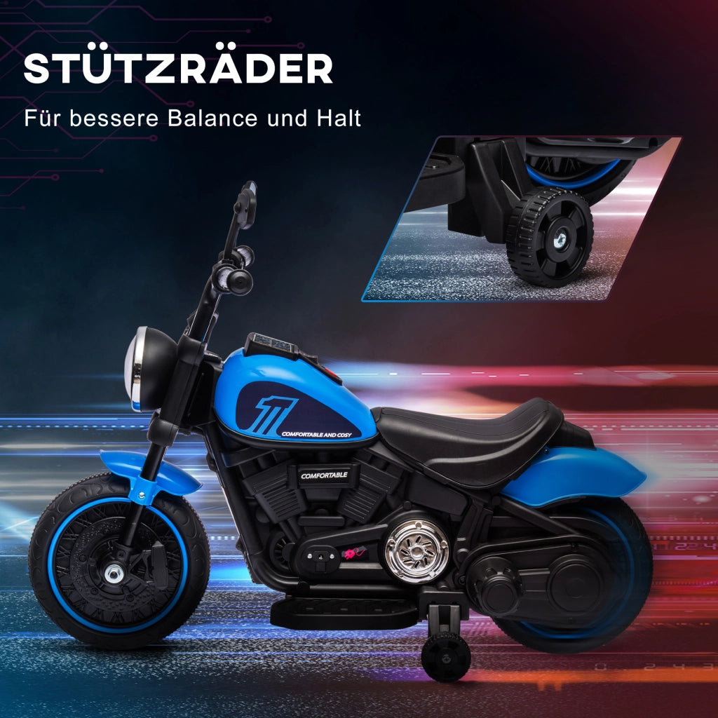 Motocicletta Elettrica per Bambini ¨C Zephmum ¨C Blu e Nero