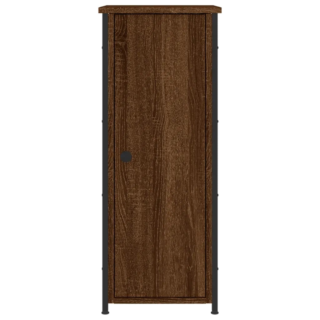 Set di 2 Comodini | Armadio da Notte | Mobiletto da notte Rovere Marrone 32x42x80 cm in Legno Multistrato