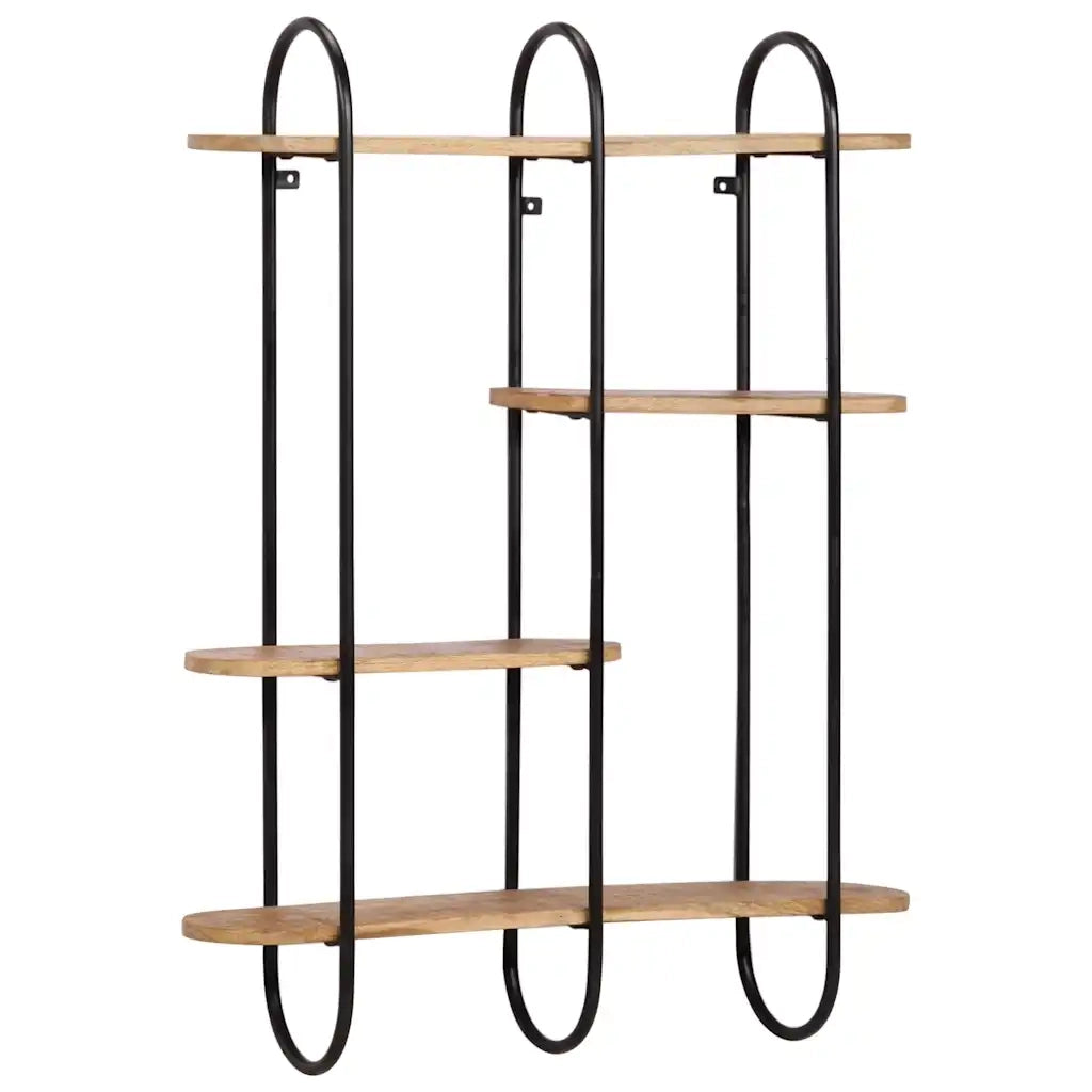 Mensola da Parete 90x20x116,5 cm Legno Massello di Mango Grezzo