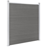 Pannello di Recinzione in WPC 180x186 cm Grigio 49067