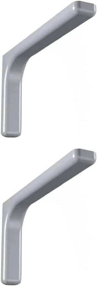 Reggimensola a L in metallo per mensole bianco - coppia / 2 pezzi