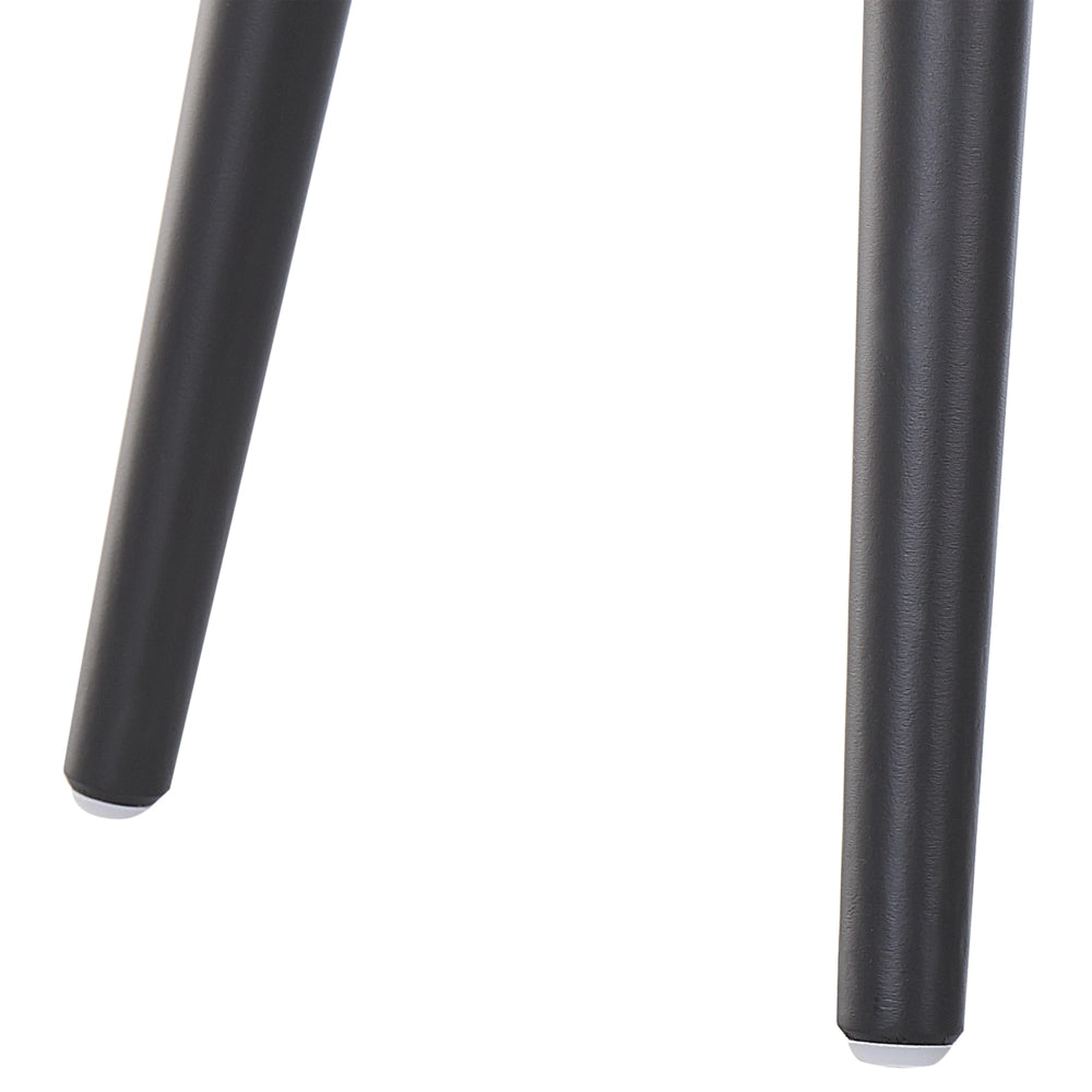 Comodino Sgabello Contenitore gambe nere imbottite in velluto Nero design a valigia con bottoni
