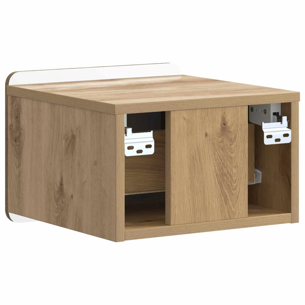 Mobiletto da notte a muro Rovere Artigianale 33 x 34,5 x 24 cm 898273