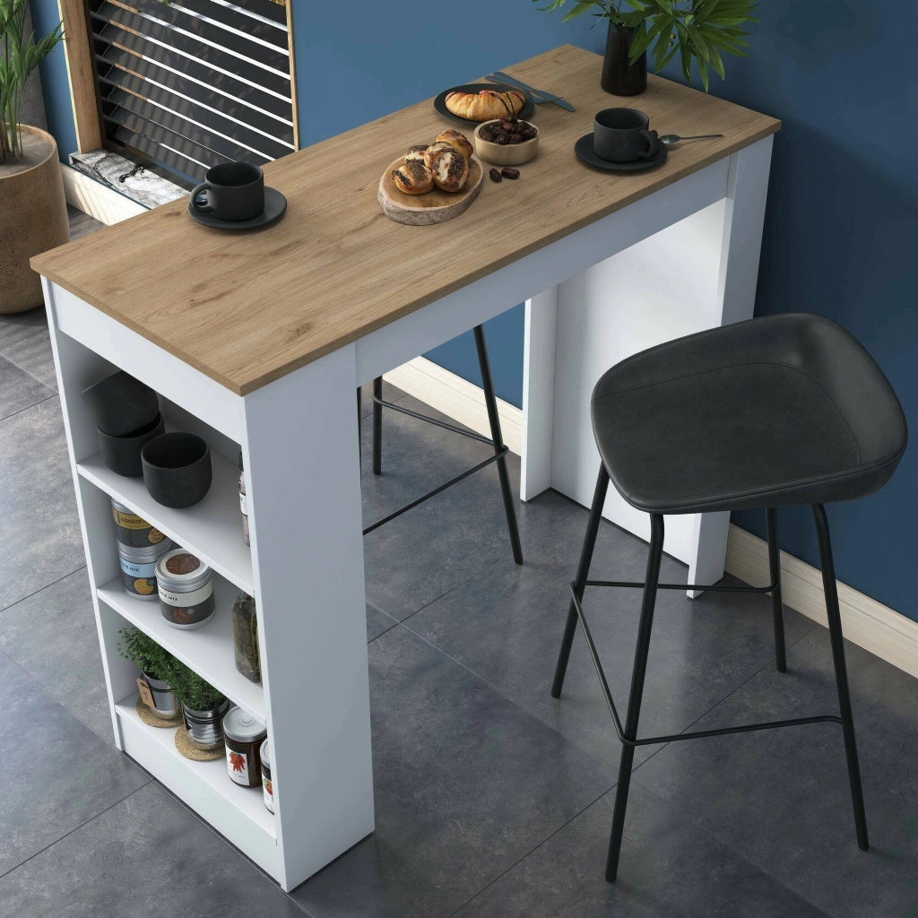Assan, Tavolo Fisso 2 Posti, 120x50x100h cm Marrone Noce