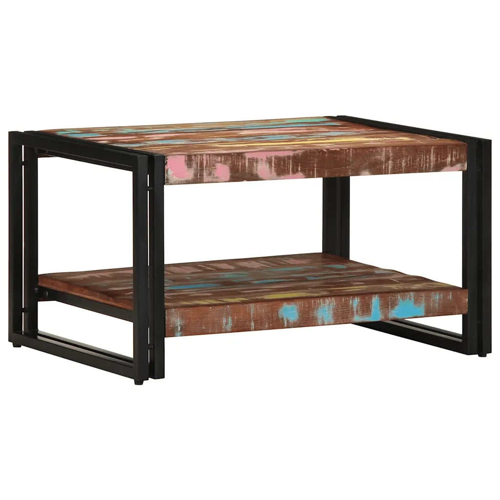 Tavolino Salotto Multicolore 70x50x38cm Legno Massello Recupero 4102720