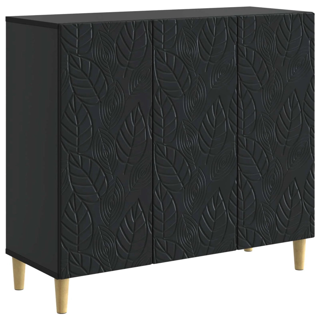 Credenza | Madia | Buffet da pranzo | Armadio da pranzo Nero 89 x 34,5 x 80 cm Legno ingegnerizzato