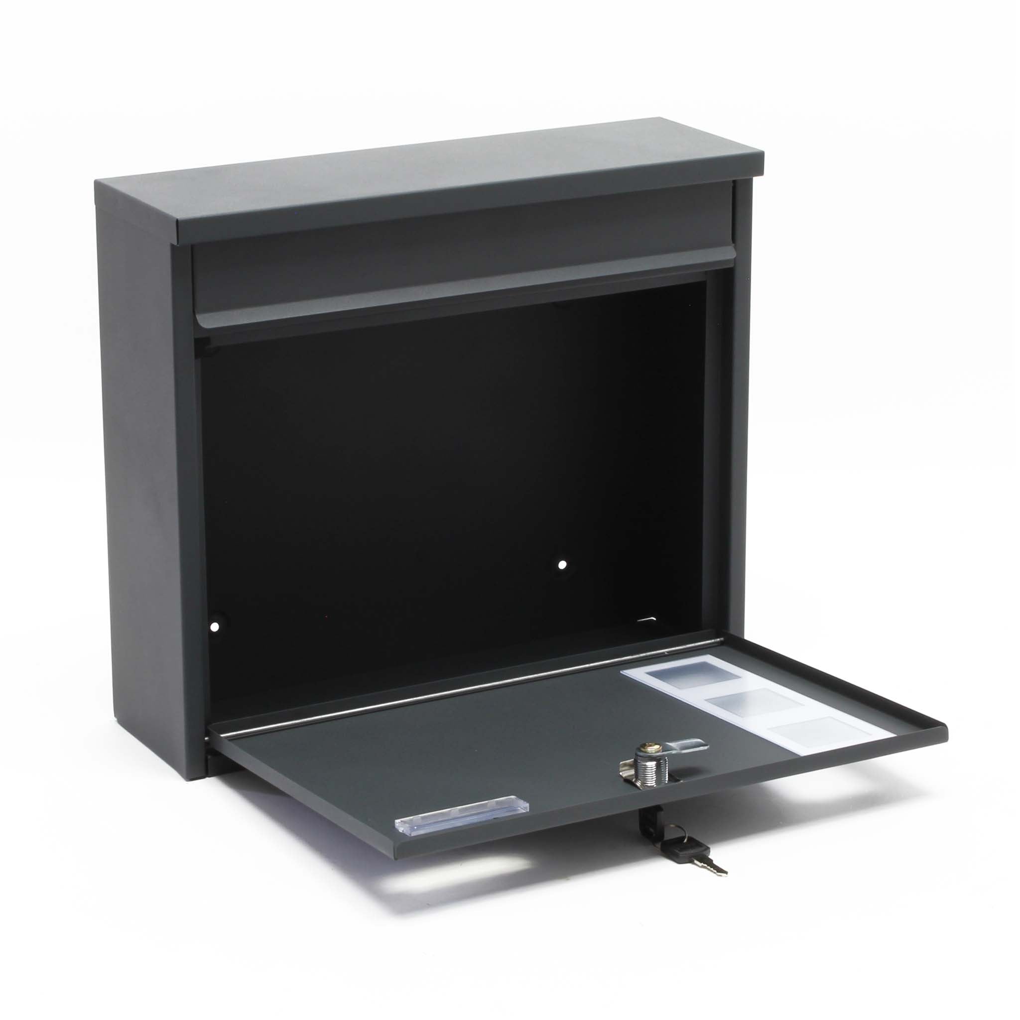 Set Cassetta postale doppia autoportante V12 antracite con telaio di supporto