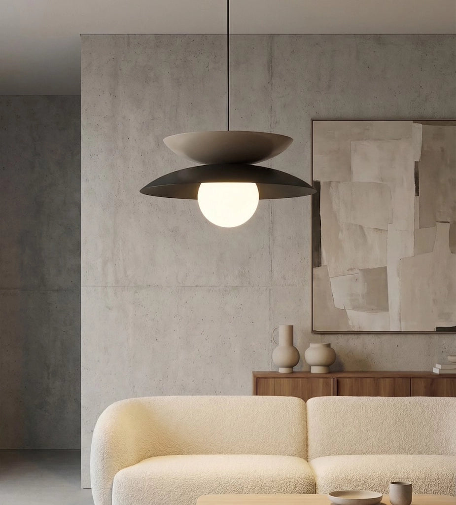 Lampada sospesa NAGOYA 1xG9 nero beige bianco Emibig