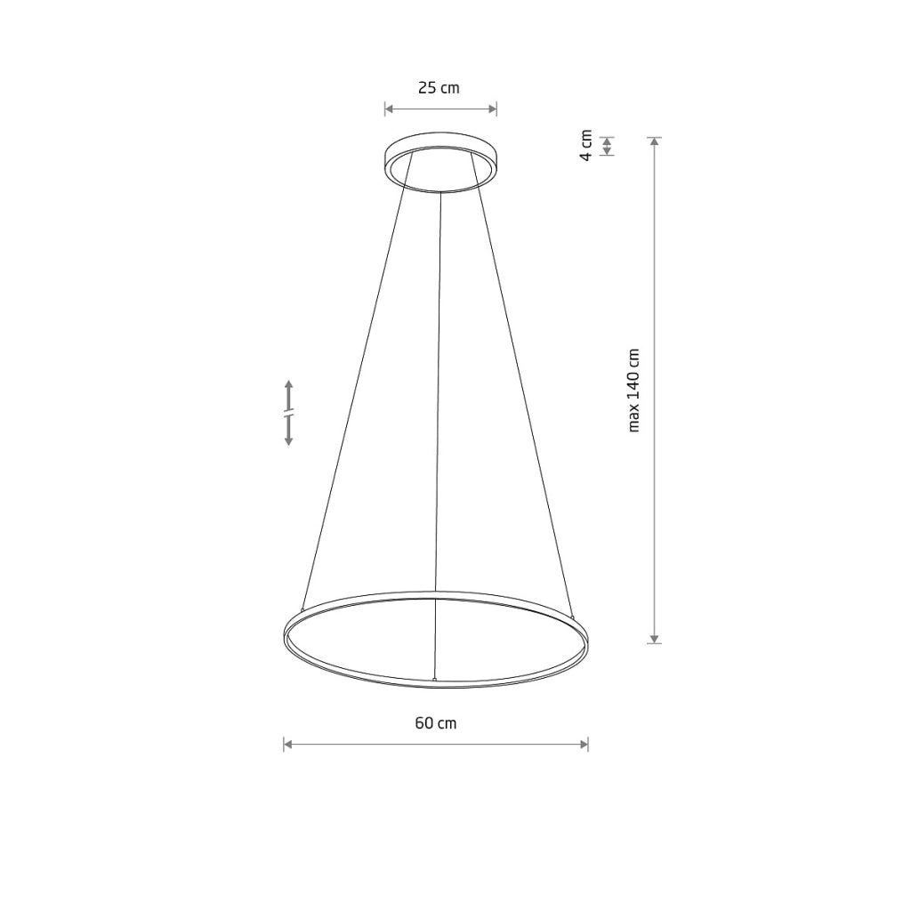 Sospensione LED Nowodvorski Circolo M nera Ø60 4000K