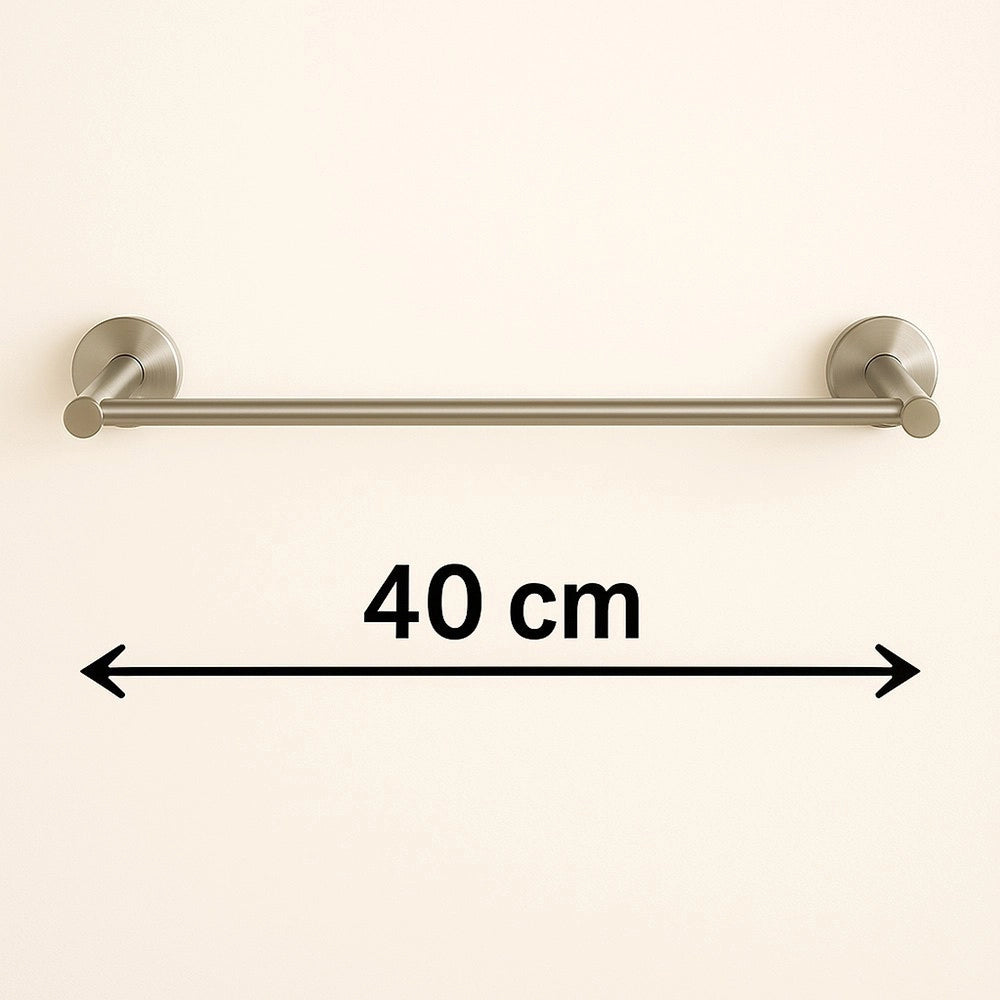 Trade Shop - Porta Asciugamani Lungo Da 40 Cm In Acciaio Satinato Accessorio Arredo Bagno 87911 -