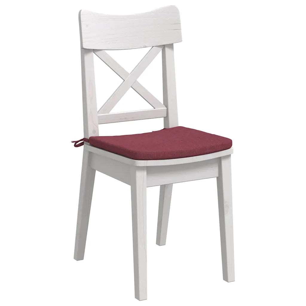Cuscini per Seduta 4 pcs Rosso Vino 40 x 40 x 3 cm Tessuto 42015192