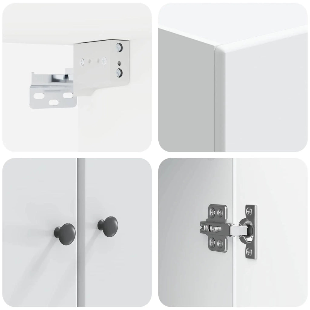 Mobiletto a muro Bianco 66 x 34,5 x 90 cm Legno ingegnerizzato 899075
