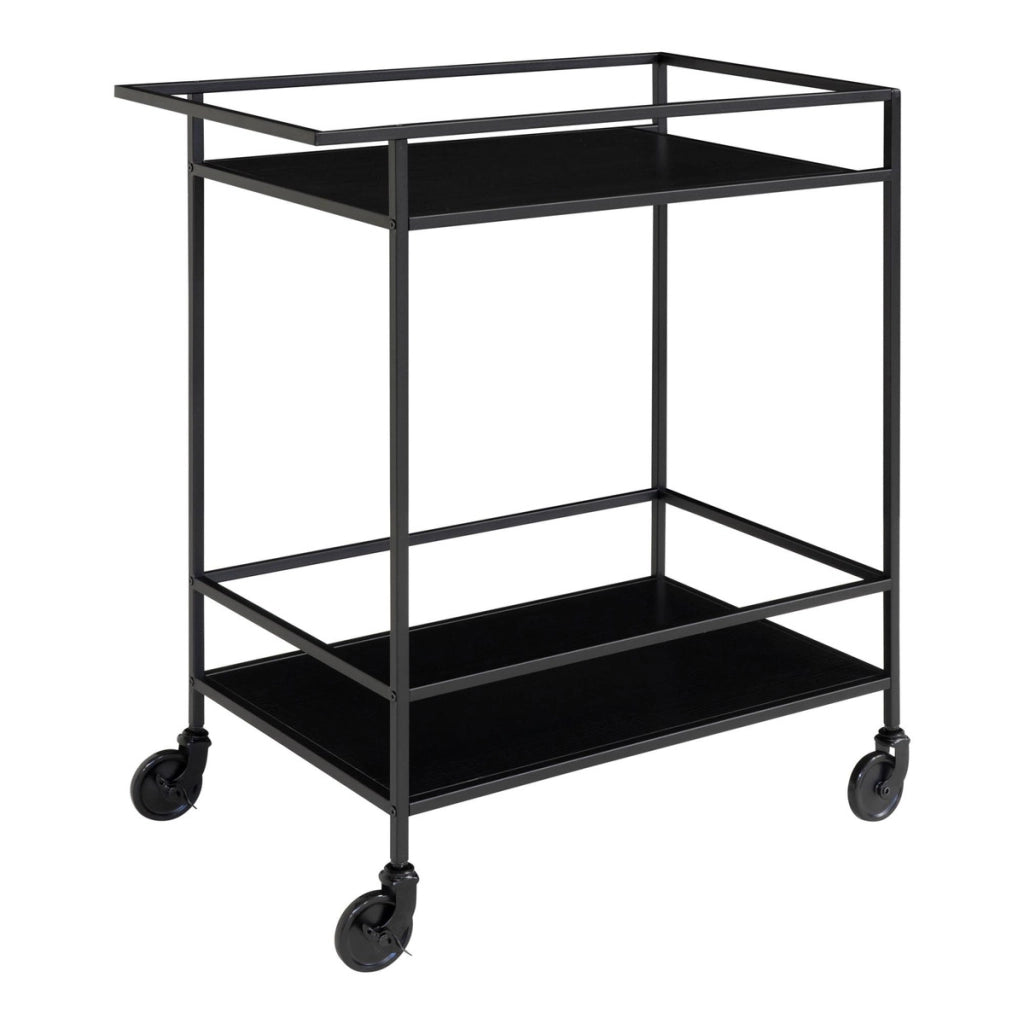 Carrello Vita, Nero, Metallo, 68x40x79 cm