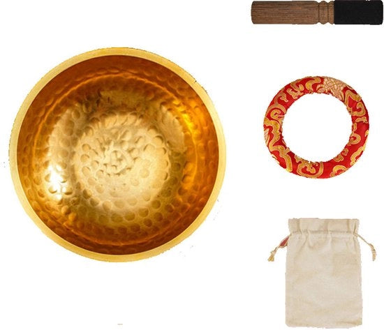 Set di risonanza - 8 cm - Mat di meditazione con risonanza e martelletto - Adatto per yoga meditazione rilassamento riduzione dello stress e regolazione emotiva di sé